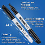 TOMPEN Dry Erase Markers Black, 160 Bulk Pack Chisel Tip, Low Odor Quick-Drying - Image 3