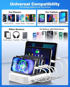 MSTJRY Charging Station for Multiple Devices : 6 Port USB Charger Stations - Image 6