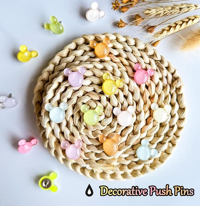 30Pcs Push Pins, Decorative Push Pin, Cute Thumb Tacks Cute Office Decor - Image 4
