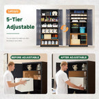 letaya metal storage cabinets with lock door and, side view