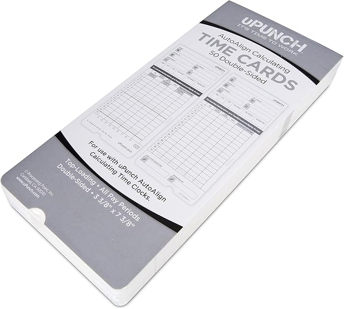 50 uPunch Time Cards for HN4000 by uPunch