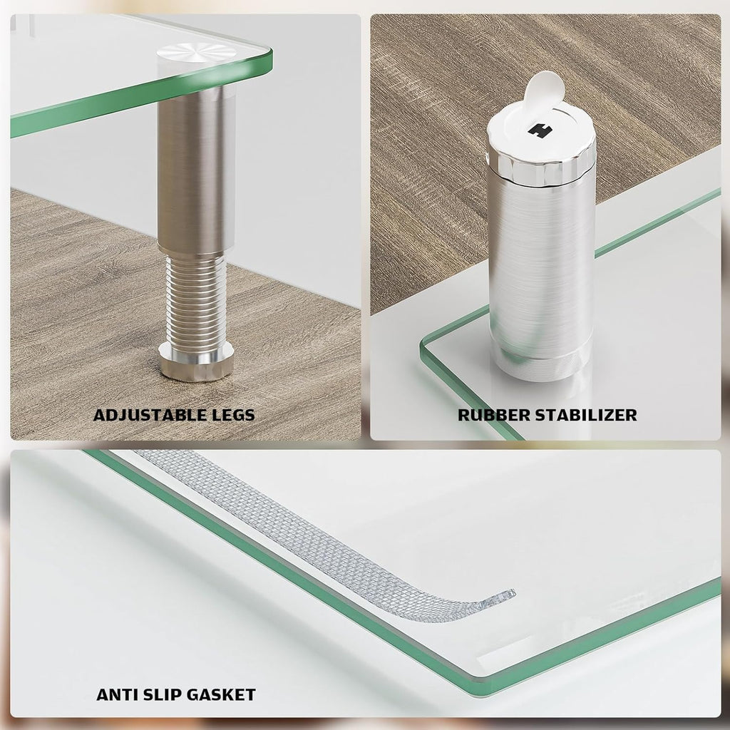 hemudu dual monitor stand -adjustable length and angle, package contents