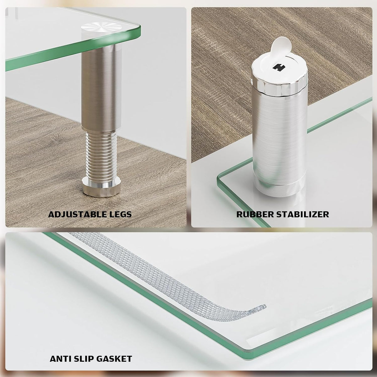 hemudu dual monitor stand -adjustable length and angle, package contents