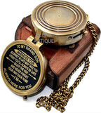 Vintage Brass Pocket Compass Gift - Image 2