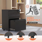 INTERGREAT 3 Drawer Mobile File Cabinet - Image 4
