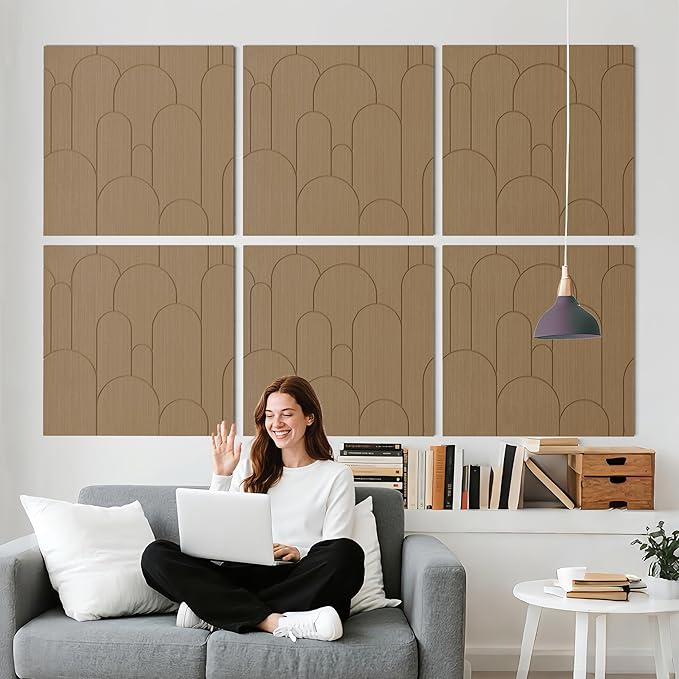 Reverbeon 6 PCS Acoustic Panels, 23.6x23.6 Inch Sound Absorbing Panels by Reverbeon