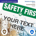 Custom Safety First Sign, OSHA Sign, 18x24 Inches, 3M EGP Reflective .080 - Image 5