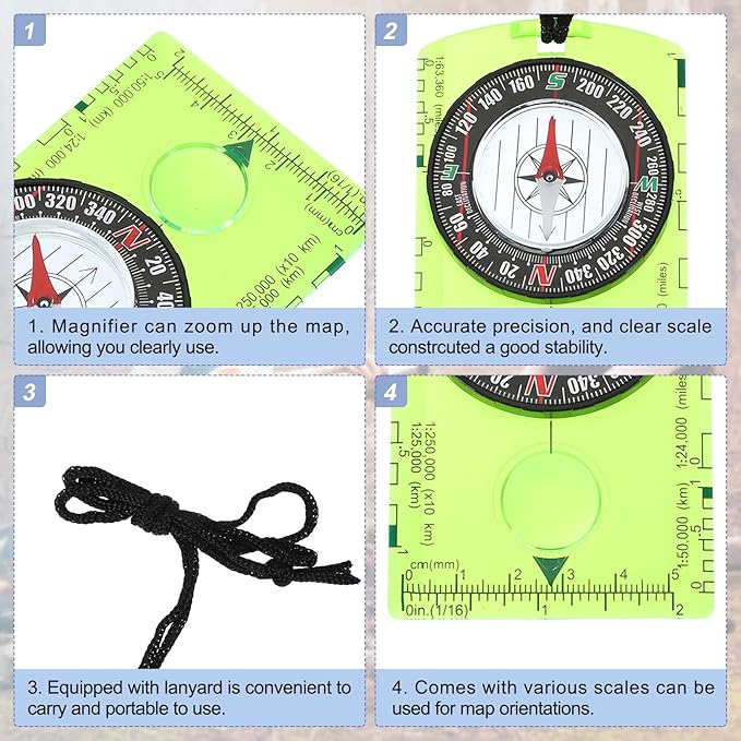 PATIKIL Orienteering Compass, Navigation Backpacking Compasses - Image 4