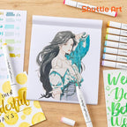 Shuttle Art Marker Pad, 8.3”x7.67” Portable Square Sketchbook, 50 Sheets Marker - Image 5