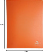 Exacompta - Ref 8820E - Semi-Rigid PP Display Book - Suitable for A4 Documents, Wipeable Cover, 500 Micron Polypropylene, 20 Pockets, 40 Viewing Pages - Assorted Colours (Pack of 10)