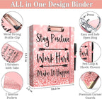 Lateefah 3 Ring Binder, 1 Inch Binder Organizer - Image 5