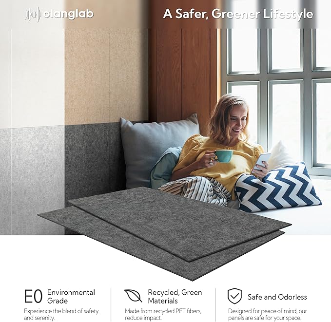 Olanglab Acoustic Wall Panels 10 Pack, 48 x 24 per Acoustic Panels Sound - Image 4
