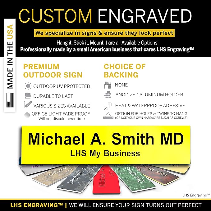 Personalized Name Plate with Choice of Mounting Holders - Image 2