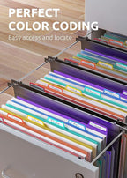 ThinkTex Plastic Expanding Hanging File Folders, 7 Innovative 1.2/'' Accordian - Image 5