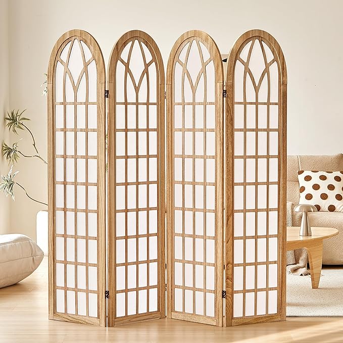 ALeesing Folding Room Divider Privacy Screen Freestanding 4-Panel Shoji Style by ALeesing