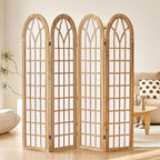 ALeesing Folding Room Divider Privacy Screen Freestanding 4-Panel Shoji Style by ALeesing