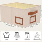 OUTBROS Foldable Storage Box for Shelves, 15.7 x 11.8 x 7.9 inch Fabric Baskets - Image 4