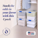 HOMZ 4-Pack 31 Quart Latching Lid, and Bathroom Organization - Image 2
