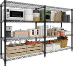 MilleLoom 4-Tier Metal Shelving Unit, Heavy Duty Storage Shelves Adjustable by Unknown