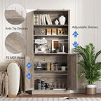 BORNOON 71.4" Tall Bookshelf - Image 5
