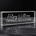 Personalized Name Plate for Desks, Custom Desk Name Plates, Acrylic Name Plate by EOBIBIFUN
