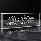 Personalized Name Plate for Desks, Custom Desk Name Plates, Acrylic Name Plate by EOBIBIFUN