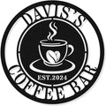 Personalized Coffee Bar Metal Sign, Custom Metal Coffee Sign, Coffee Metal Wall by HYTSIGN