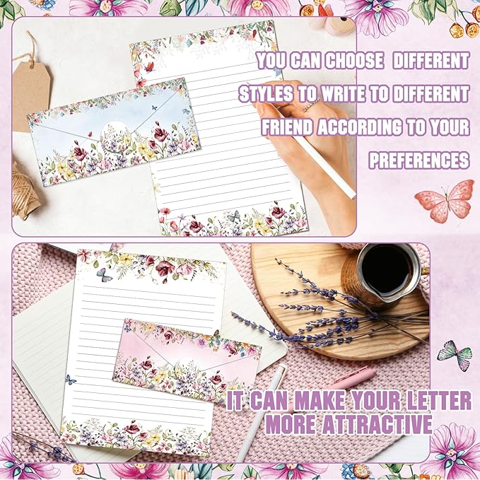 TaoBary 160 Pcs Stationery Paper Set 50 Double Sided Stationery Papers - Image 2