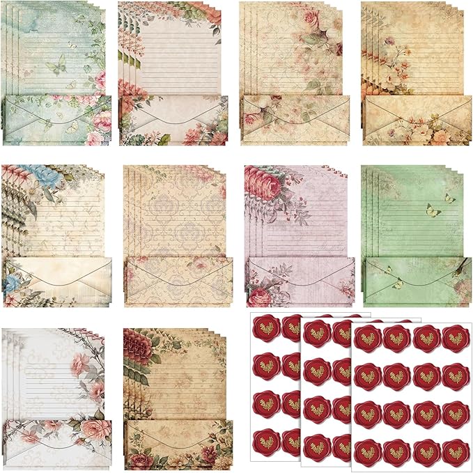 TaoBary 160 Pcs Stationery Paper Set 50 Double Sided Stationery Papers by TaoBary