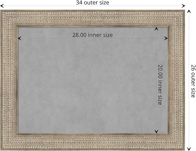Amanti Art Silver Framed Magnetic Board 26x34 Medium Vision Board - Image 4