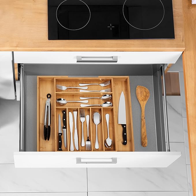 Bamboo Drawer Organizer, 2 Pack - Image 6