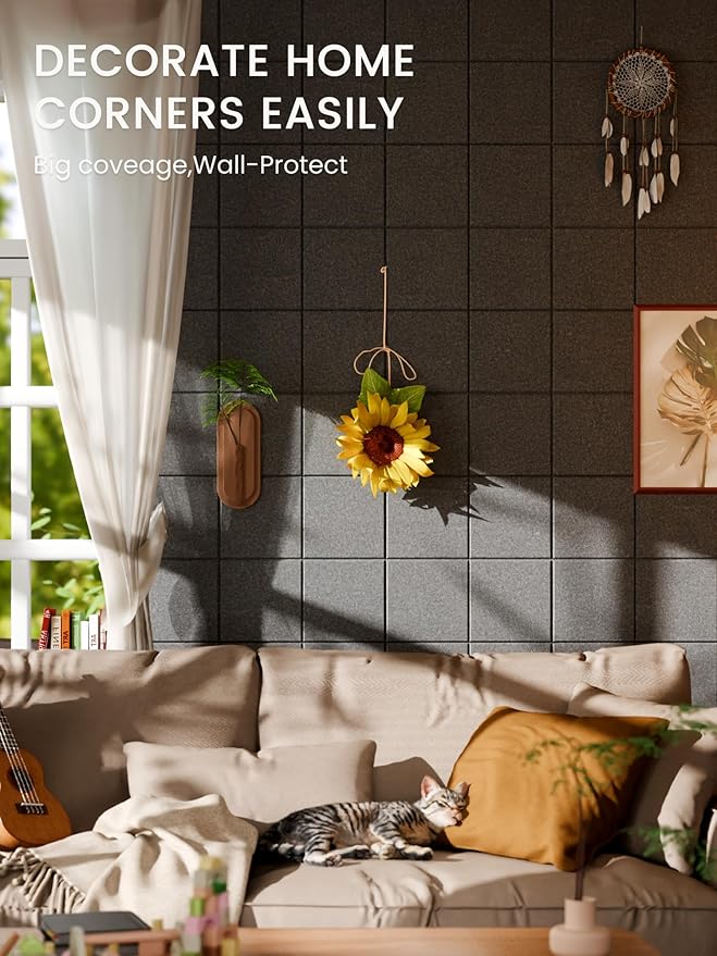 Bumusty Large Cork Board Alternative-36 x24 Felt Bulletin Board Tiles, - Image 4
