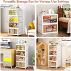 CTSNSLH 4 Tier Plastic Storage Bins and Boxes Organizer - 28Qt Stackable - Image 4