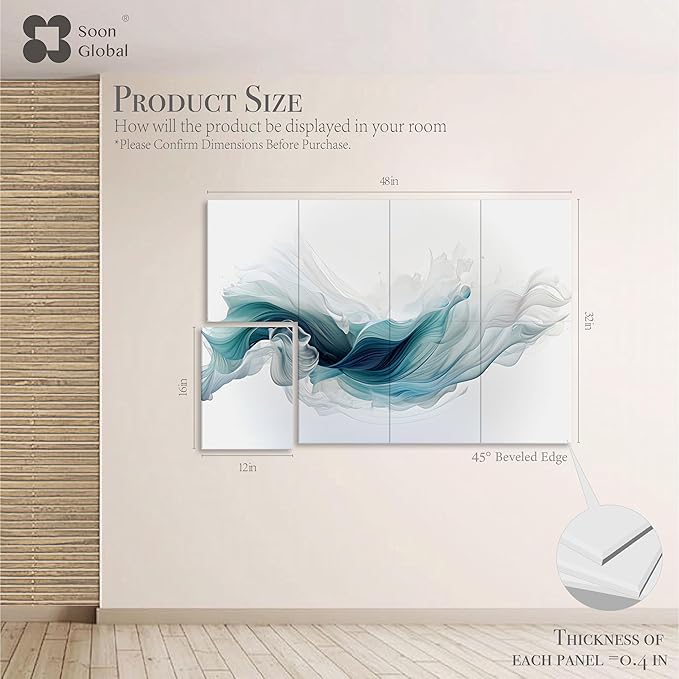 Soon Global 8-Pack Acoustical Wall Panels, 48 X 32 Inches Sound Absorbing Panels - Image 2