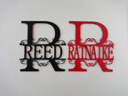 Personalized Metal Name Signs, Split Letter Monogram Wall Decor, Custom Last - Image 4