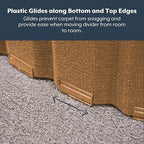 Angeles, Quiet Divider with Sound Sponge 48" x 10' Wall in Natural Tan - Image 8