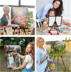 AROIC 6 Pack Painting Display Easel Stand Portable Adjustable Metal Tripod - Image 6
