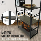 CAPHAUS 4 Tier Bookshelf, 24 Inch Width Free Standing Shelf, Bookcase Shelf - Image 6