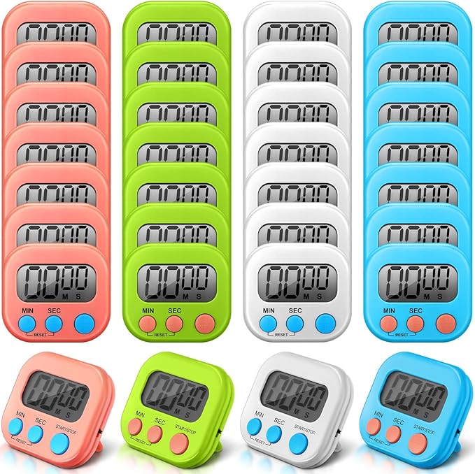 Xuhal 28 Pcs Digital Timers for Teachers Classroom Kitchen Countdown Timers for by Xuhal