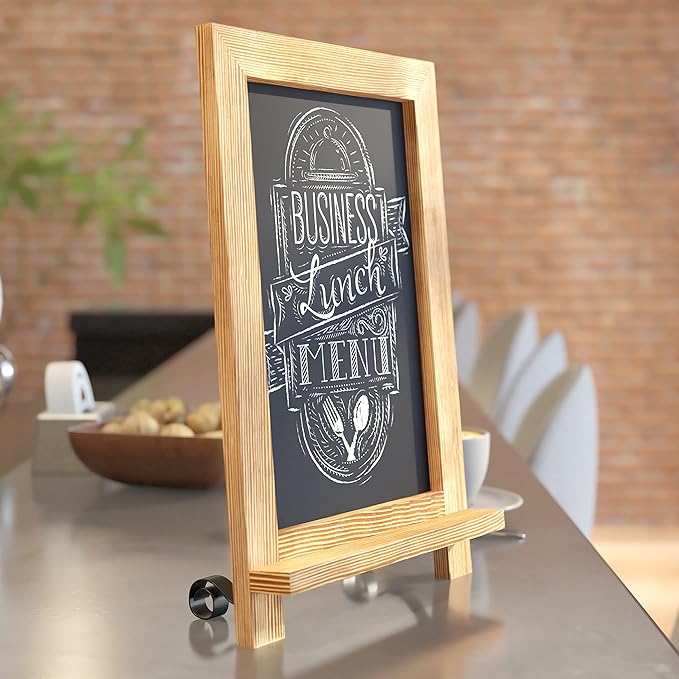 HBCY Creations Rustic Torched Wood Tabletop Chalkboard - Image 5
