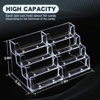 Acrylic Business Card Holder for Desk, 4-Tier Clear Plastic Display Stand - Image 2