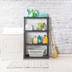 sterilite 4 shelf unit, heavy-duty plastic storage &, package contents