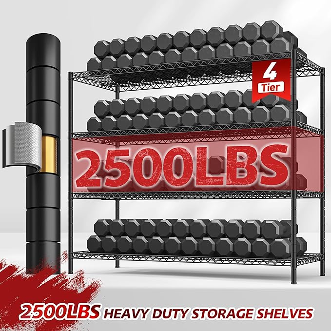 REIBII 55.5''W Heavy Duty Metal Shelves - Image 4