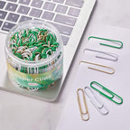 NEEWAY 200pcs Large Green Paper Clips, 2 Inch Jumbo Paper Clip, Ceative Colored - Image 6