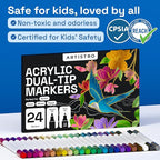 ARTISTRO 24 Metallic Acrylic Paint Markers - Image 8