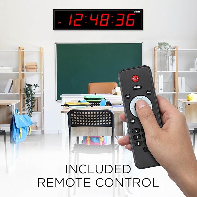 Ivation Huge Oversized 60" Large Digital LED Clock | Big Digital Clock - Image 6
