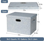 Graciadeco Large 17" 36 Quart Collapsible Stackable Storage Bins - Image 2