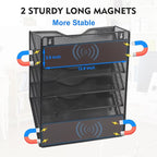 EASEPRES Magnetic 5 Pocket Mesh Hanging File Organizer, Wall Mounted Mail Paper - Image 2