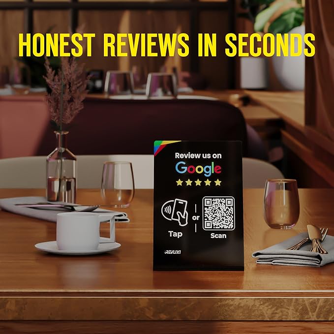 REVLIXI Google Review Stand- Boost Reviews w/Reusable Google Review Tap Card - Image 2