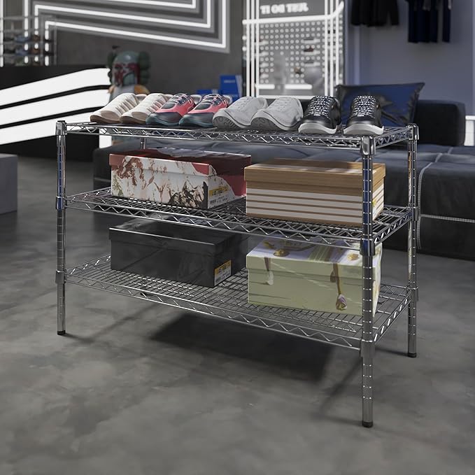 Regal Altair 18" Deep x 42" Wide x 27" Height Wire Shelving Kit | 3-Tier | NSF - Image 2